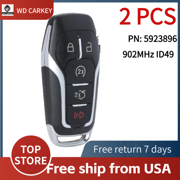 2013-2020 Ford Lincoln / 5-Button Smart Key / PN: 5923896 / M3N-A2C31243300    902 Mhz ID49